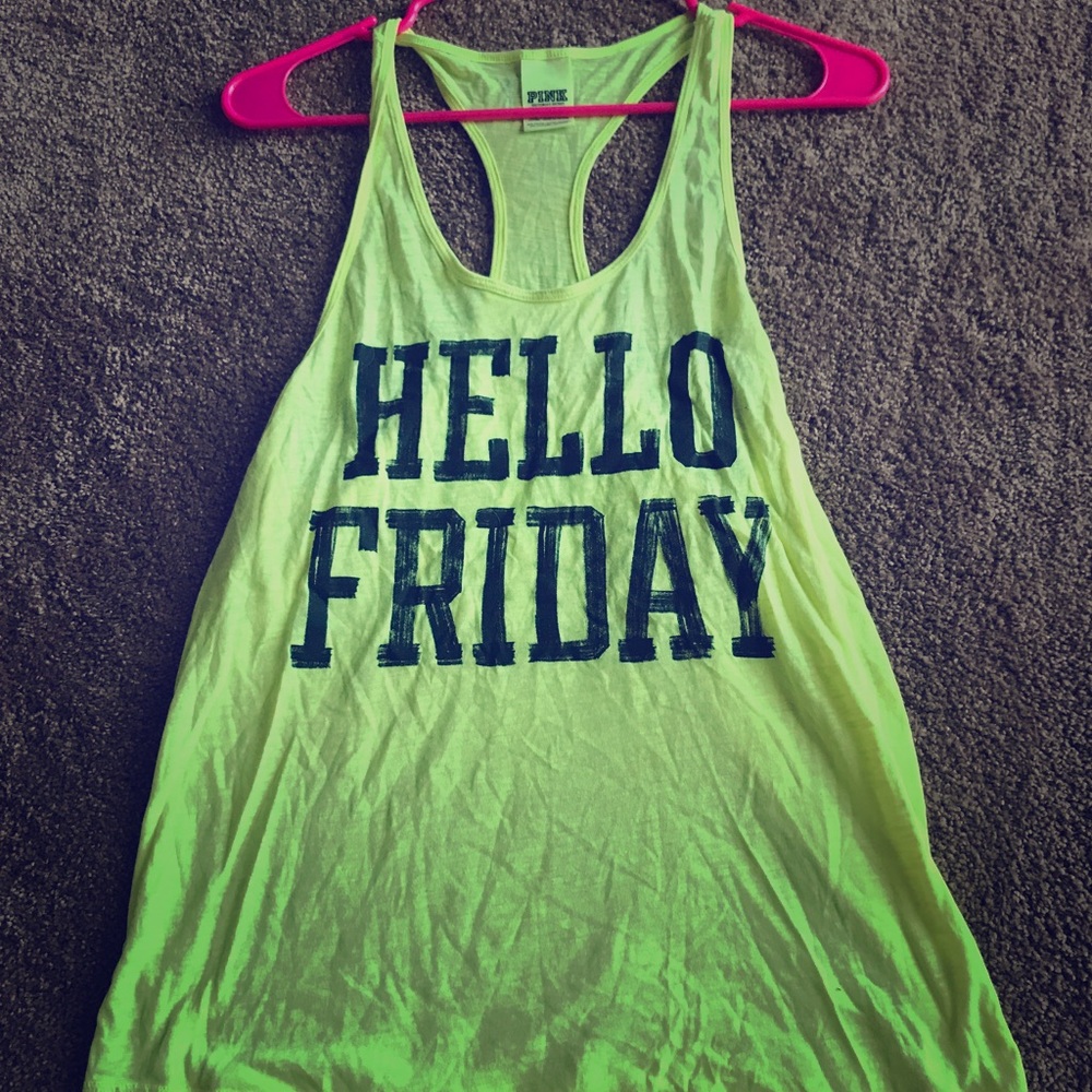 Yellow tank top Victoria's Secret Pink